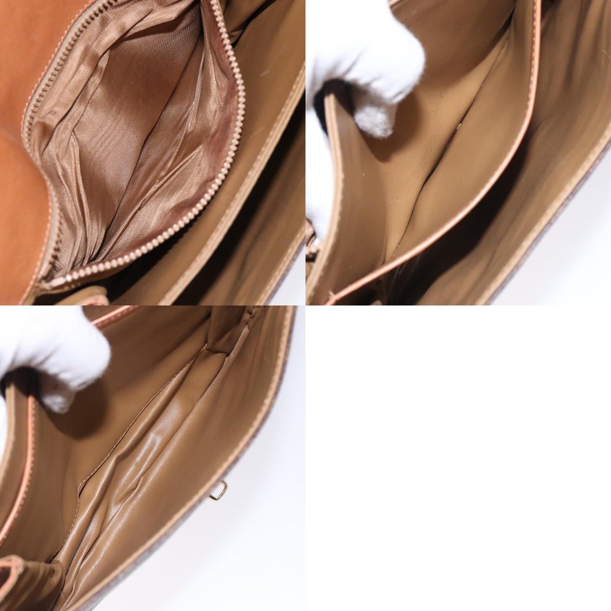 Celine CELINE Macadam Canvas Shoulder Bag Pvc Leather Brown Size ONE SIZE - 13 Thumbnail