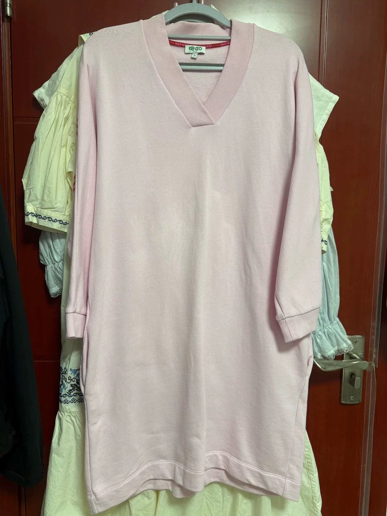 Kenzo KENZO Women's V-Neck Sweatshirt Dress - dmc Size US S / EU 44-46 / 1 - 1 Thumbnail