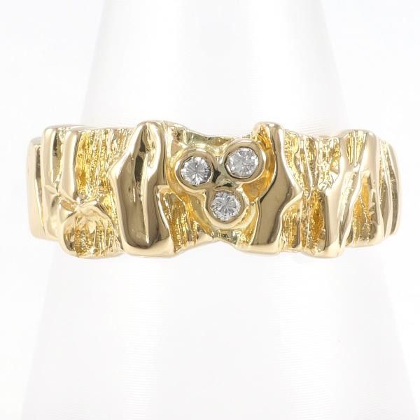 Other Other K18 Yellow Gold Diamond Ring Size 12 Metal Ring in Great Condition Size ONE SIZE - 1 Thumbnail