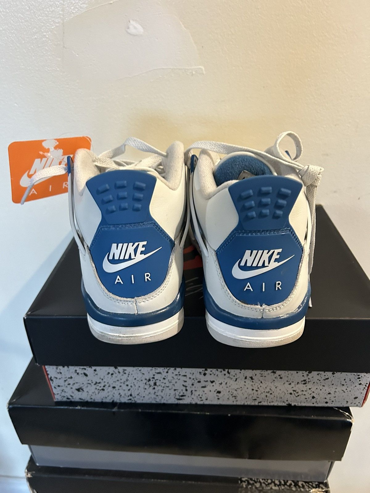 Jordan Brand × Nike Jordan 4 Military Blue Sz 7Y Size US 7 / EU 40 - 4 Thumbnail