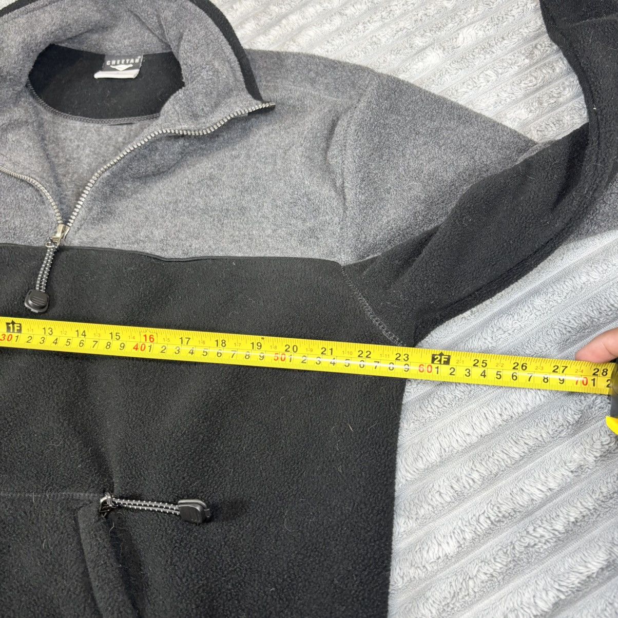 Other Cheetah Men's Sz Large fleece quarter-zip pullover Size US L / EU 52-54 / 3 - 4 Thumbnail