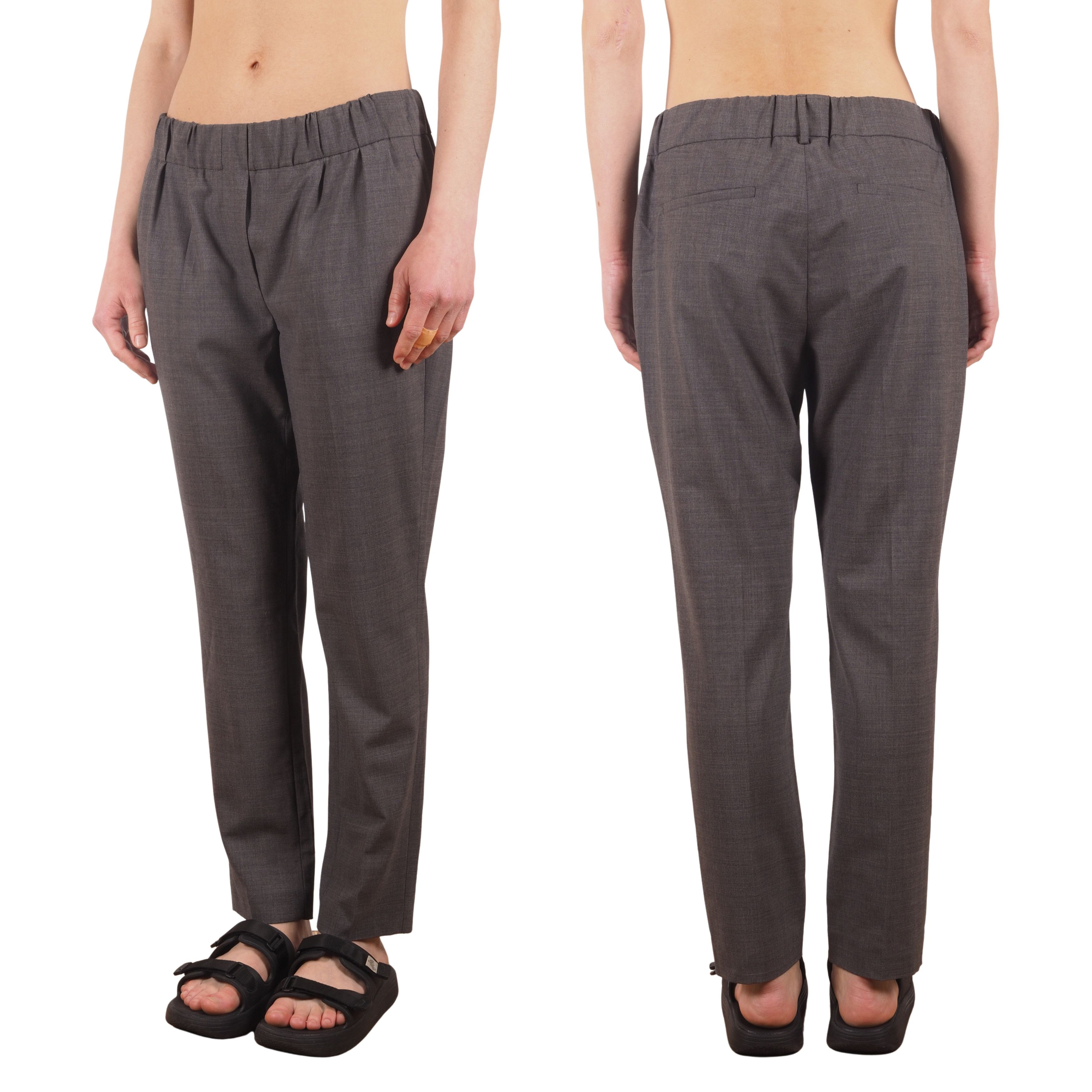 Brunello Cucinelli Brunello Cucinelli Wool Dress Pants Elastic Waist Tapered Size 30" / US 8 / IT 44 - 3 Thumbnail