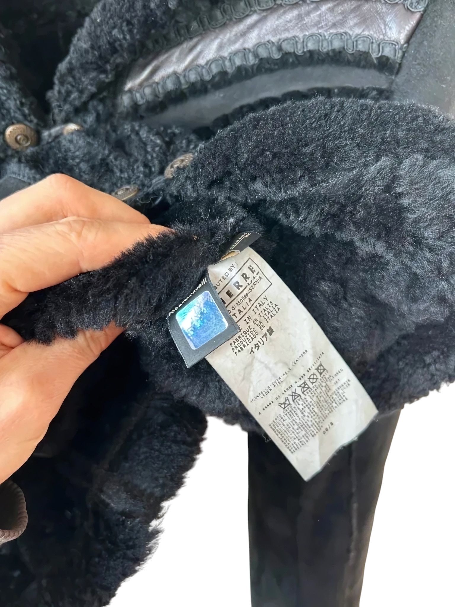 Roberto Cavalli SHEARLING SUEDE LEATHER JACKET Size M / US 6-8 / IT 42-44 - 5 Thumbnail