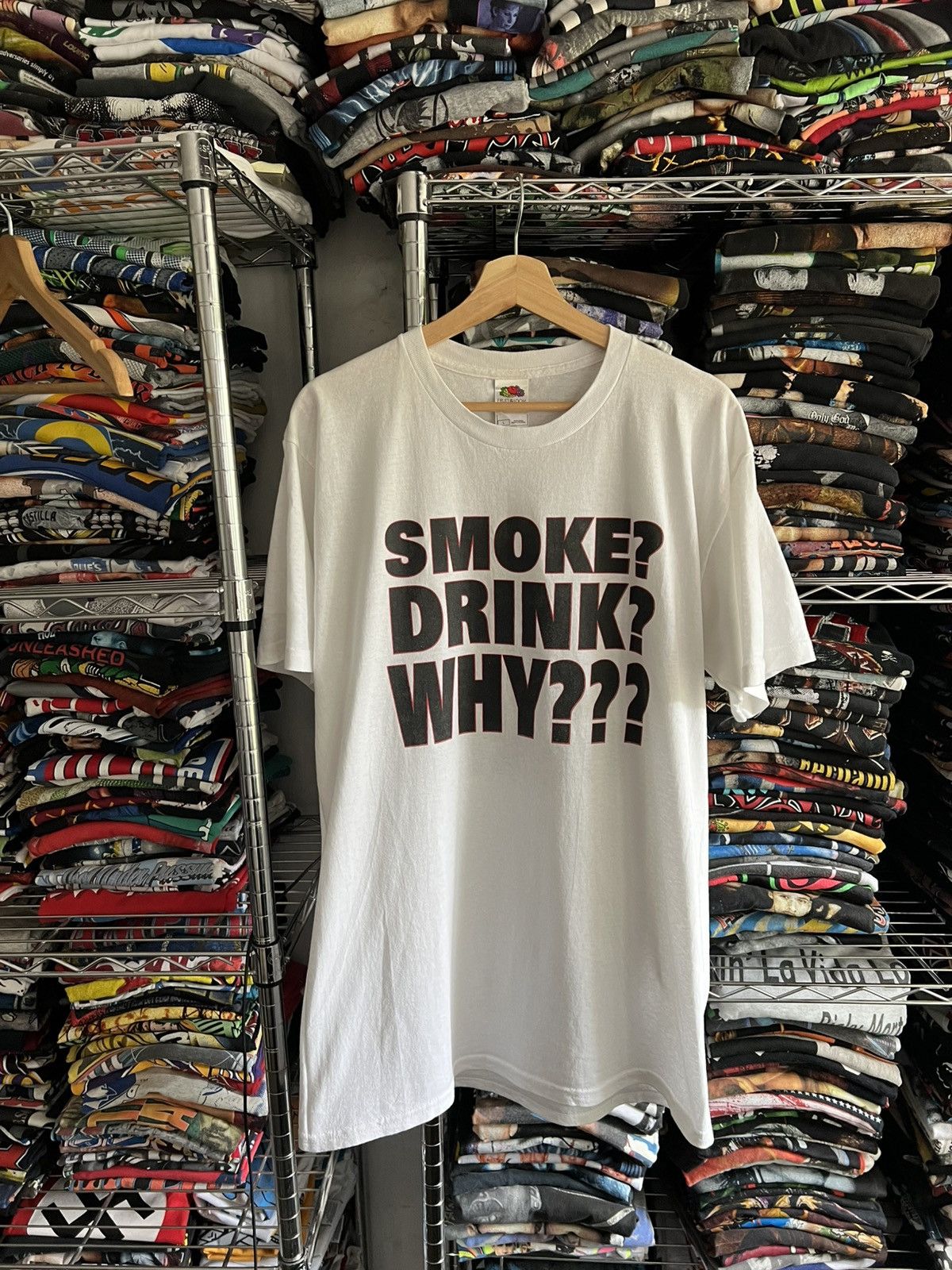 Arts & Science 2000s Smoke Drink Why? Better Than That Quote Random Tee Size US L / EU 52-54 / 3 - 1 Thumbnail