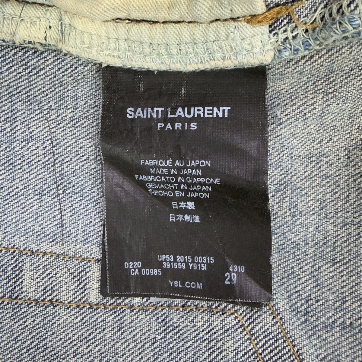 Saint Laurent Paris SAINT LAURENT PARIS FW15 CRASH D02 DENIM Size US 29 - 4 Thumbnail
