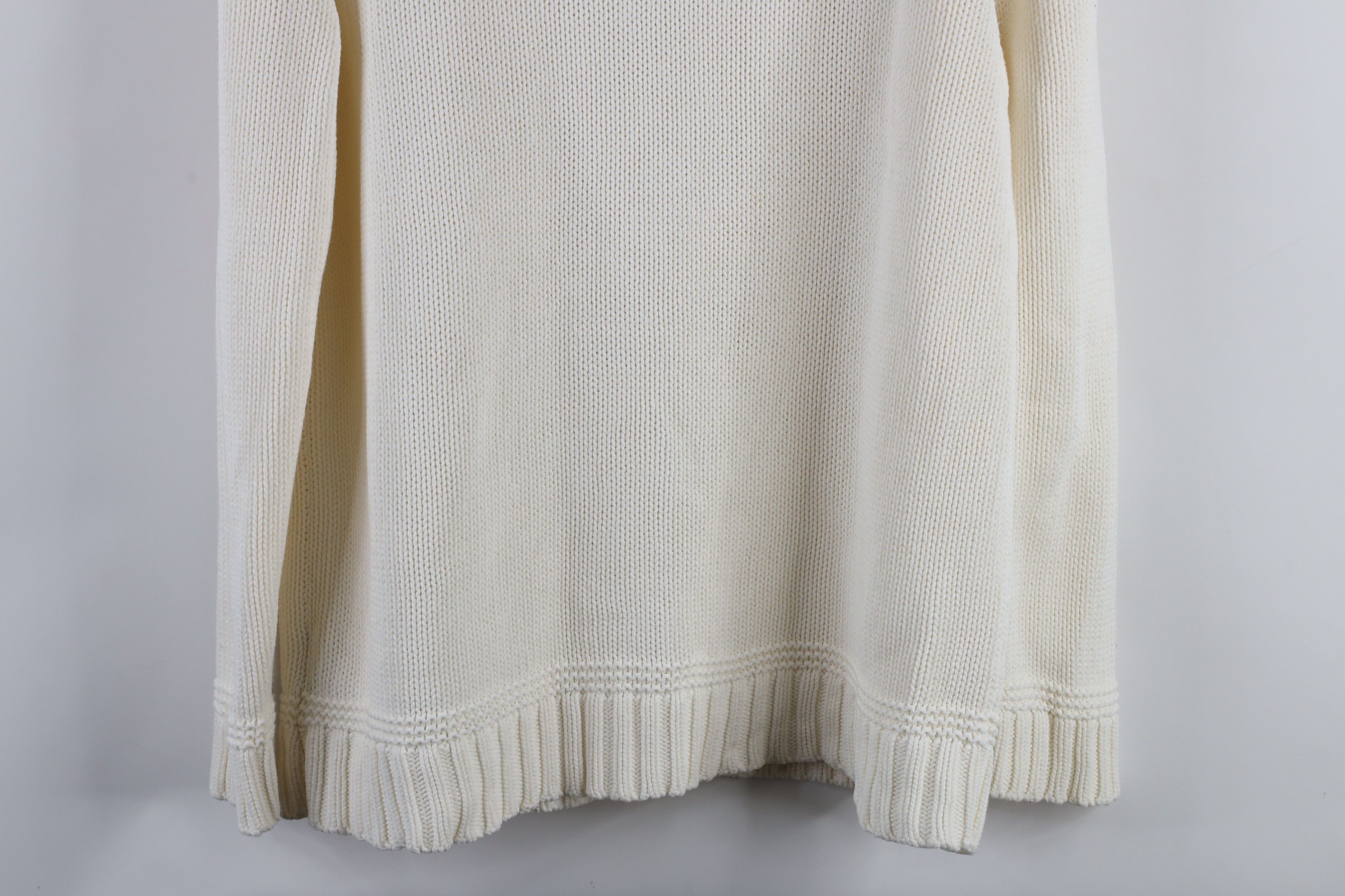 Ralph Lauren × Vintage Vintage 90s Ralph Lauren Knit Snowflake Turtleneck Sweater Size L / US 10 / IT 46 - 10 Thumbnail