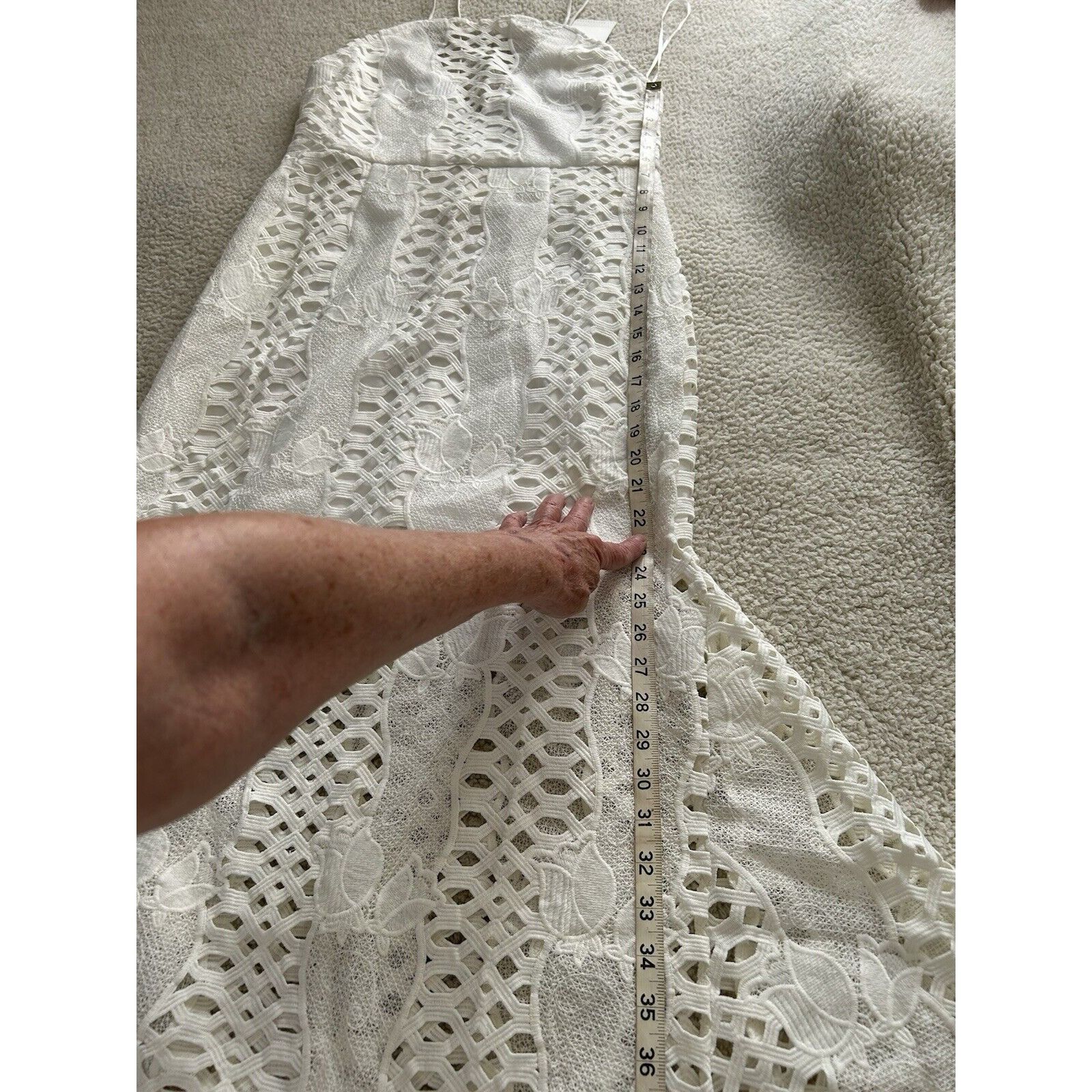 Other Endless Rose Strappy-Back Halter Neck White Lace Mermaid Bod Size L / US 10 / IT 46 - 11 Thumbnail