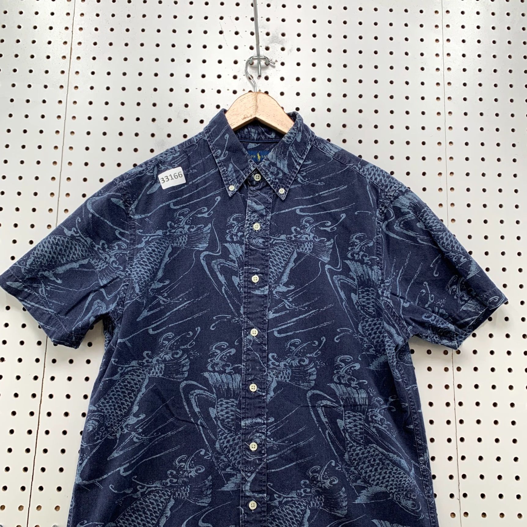 Ralph Lauren Ralph Lauren Shirt Mens L Button-Down Blue Slim Fit 21x29 Abstract Graphic Size US L / EU 52-54 / 3 - 5 Thumbnail
