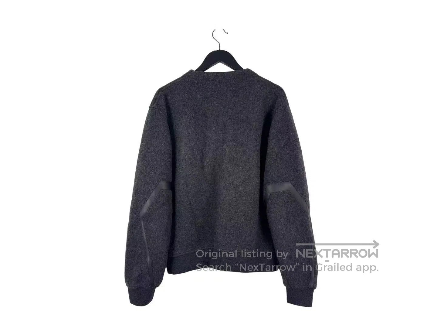 Hermes Hermes Dark Gray Wool and Cashmere Blend Mixed with Leathe Size US L / EU 52-54 / 3 - 3 Thumbnail