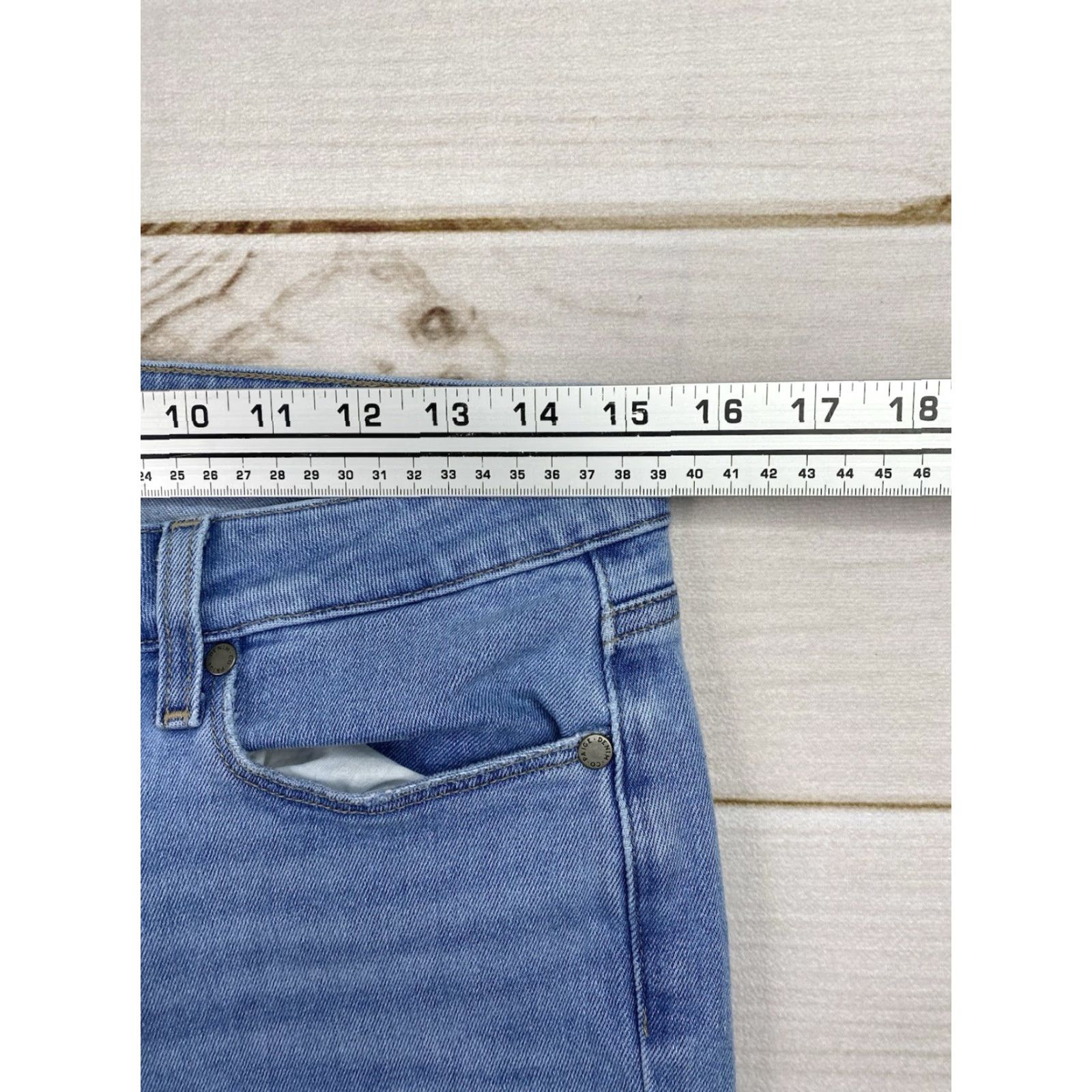 Paige Kylie Paige Jeans Women 30 Blue Crop Distressed Stretch Denim Fringe 5-Pocket Mid Rise Jeans Womens XS-.. Size 30" / US 8 / IT 44 - 6 Thumbnail