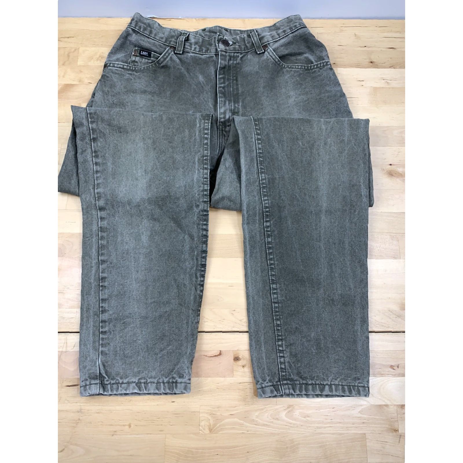 Lee VINTAGE Lee Original Green jeans 100% Cotton 10M Womens Blue 5-Pocket Design Regular Fit High Rise USA Denim Shirt? Size 32" / US 10 / IT 46 - 2 Thumbnail