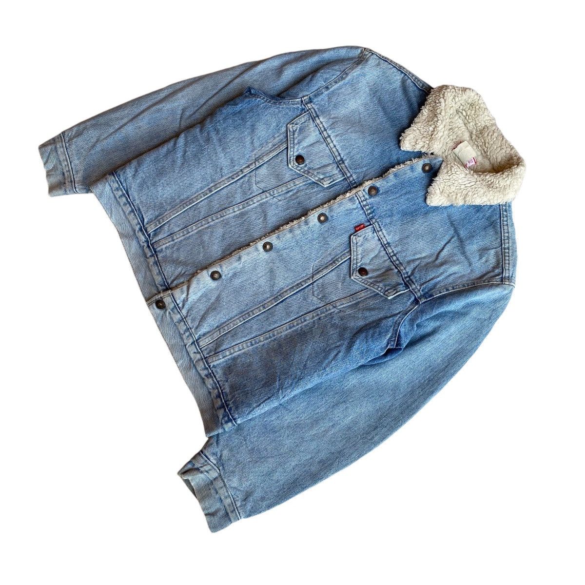Levi's × Levi's Vintage Clothing Vintage Levis Trucker Sherpa Denim Jacket Size US L / EU 52-54 / 3 - 5 Thumbnail