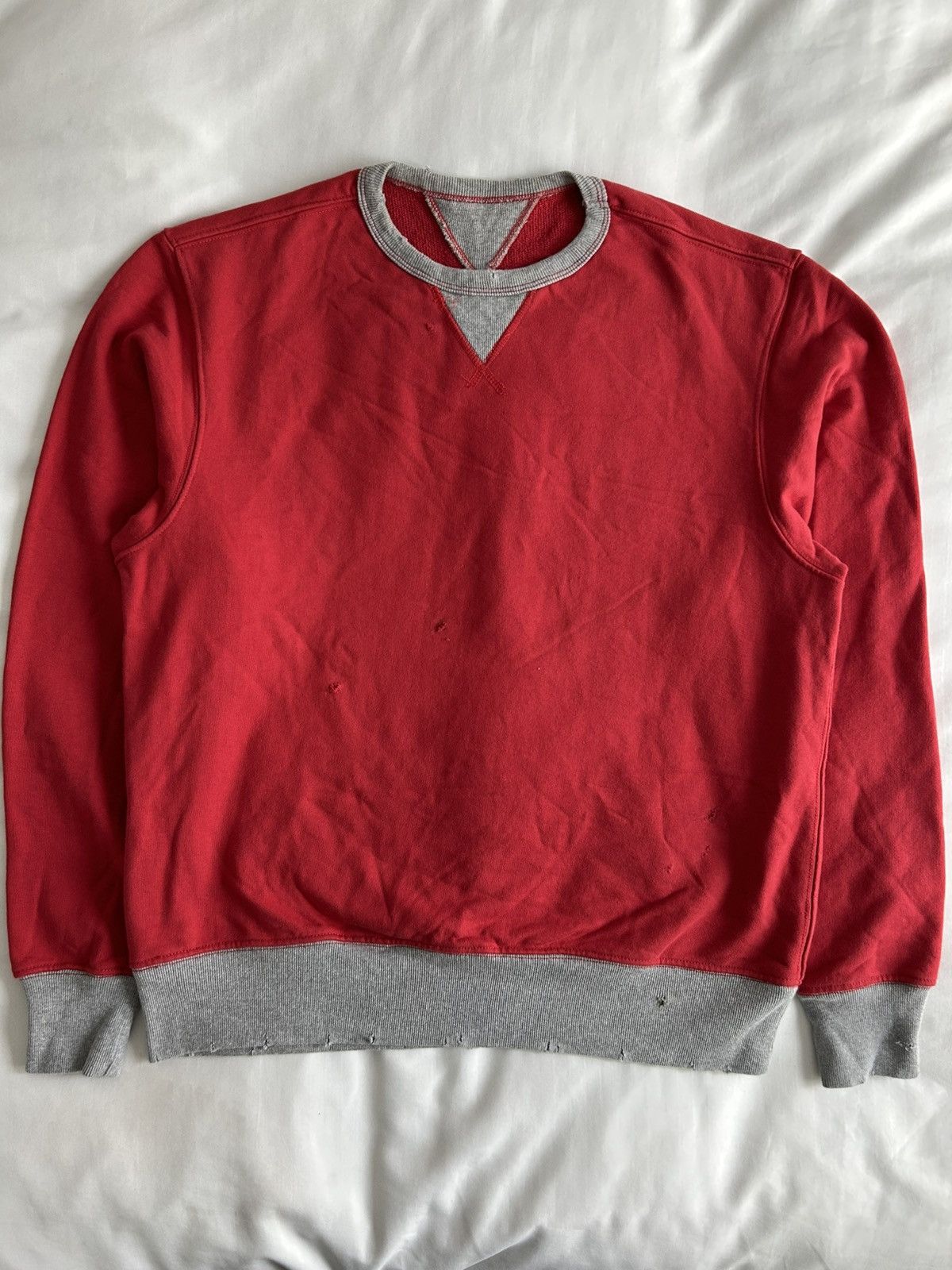Samuel Zelig Samuel Zelig Two Tone Blank Crewneck Sample Double V French Size US L / EU 52-54 / 3 - 1 Thumbnail
