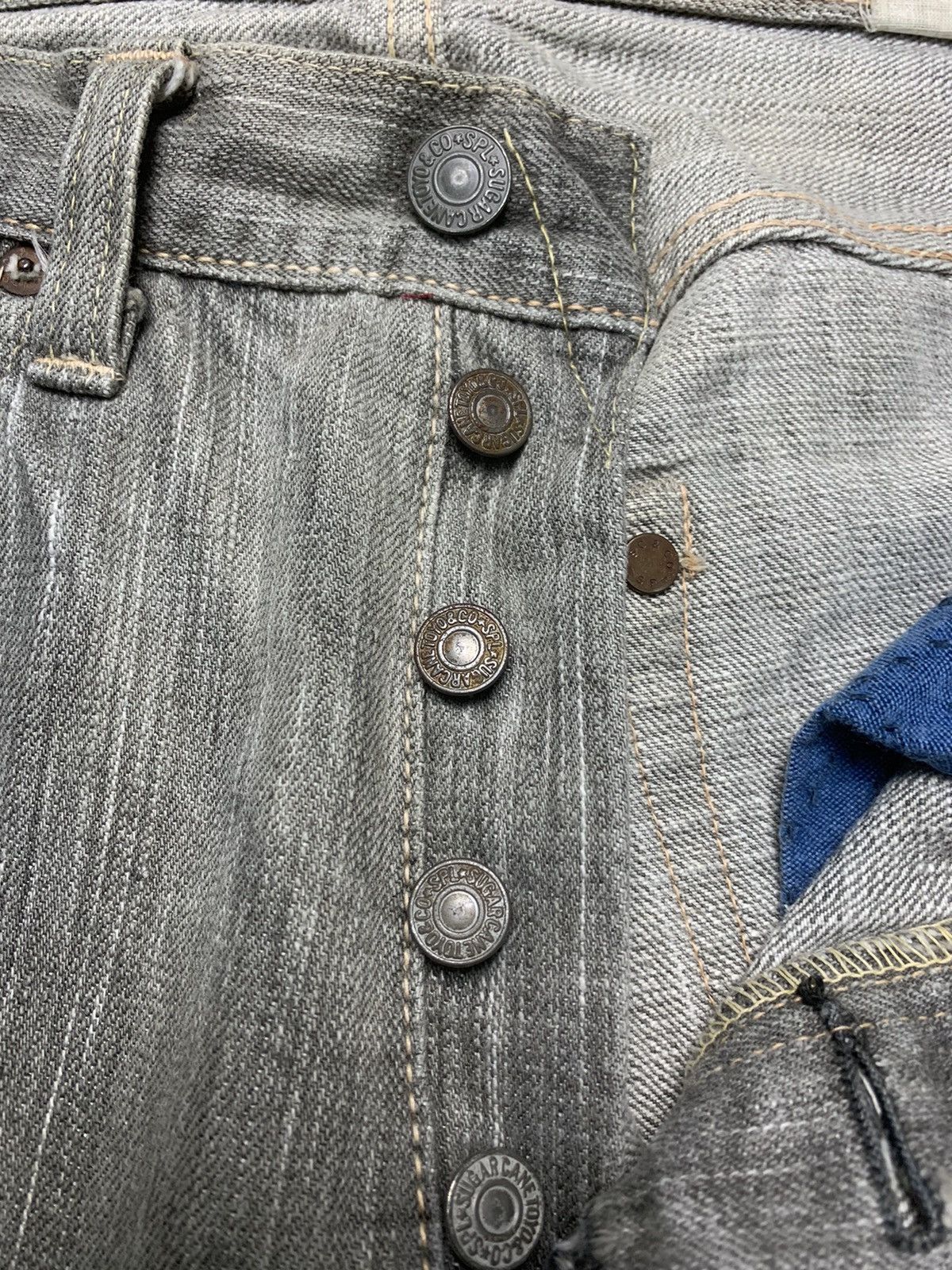 Sugar Cane 1980s Sugarcane SC 403XX Okinawa Light Grey Jeans W29 Size US 29 - 8 Thumbnail