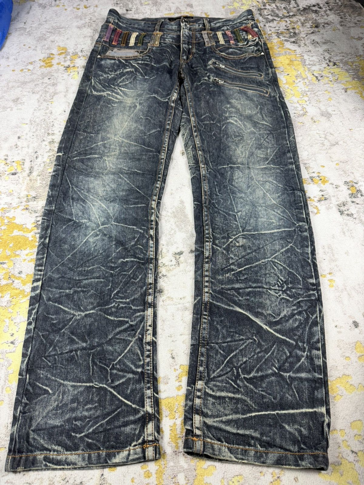 If Six Was Nine Y2k Vintage Nylause Studded Clawmark Jeans Size US 32 / EU 48 - 2 Thumbnail