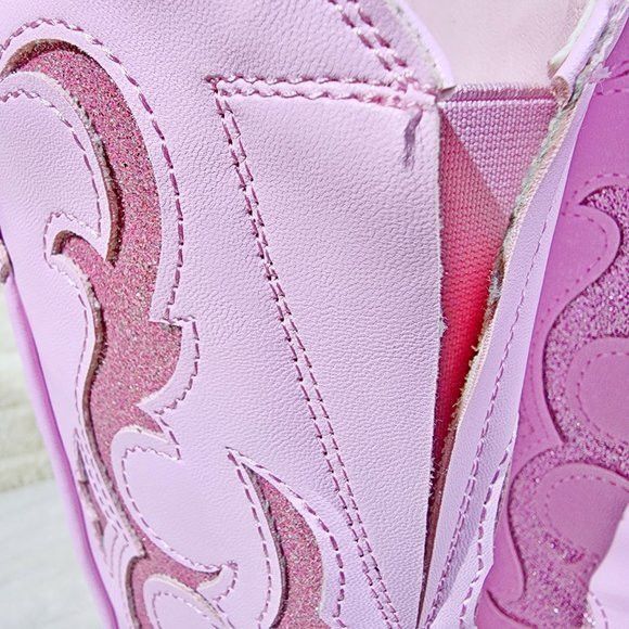 Other Dazzle Darlings Baby Pink Glitter Inset Cowboy Cowgirl Pull Size US 11 / IT 41 - 6 Thumbnail