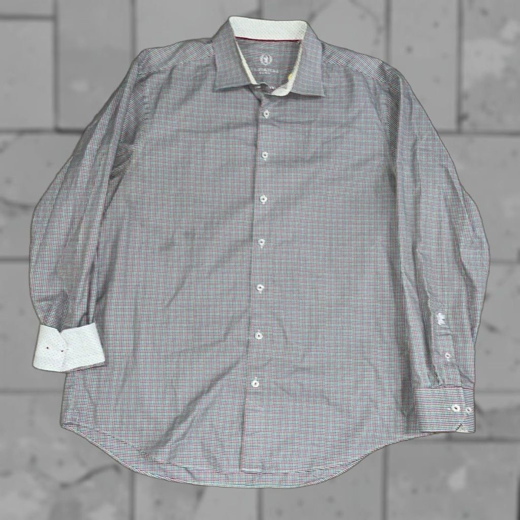 BUGATCHI Bugatchi Uomo multicolor shirt Mens L Long Sleeve Button-Up 18.5 Multicolor Size US L / EU 52-54 / 3 - 1 Thumbnail