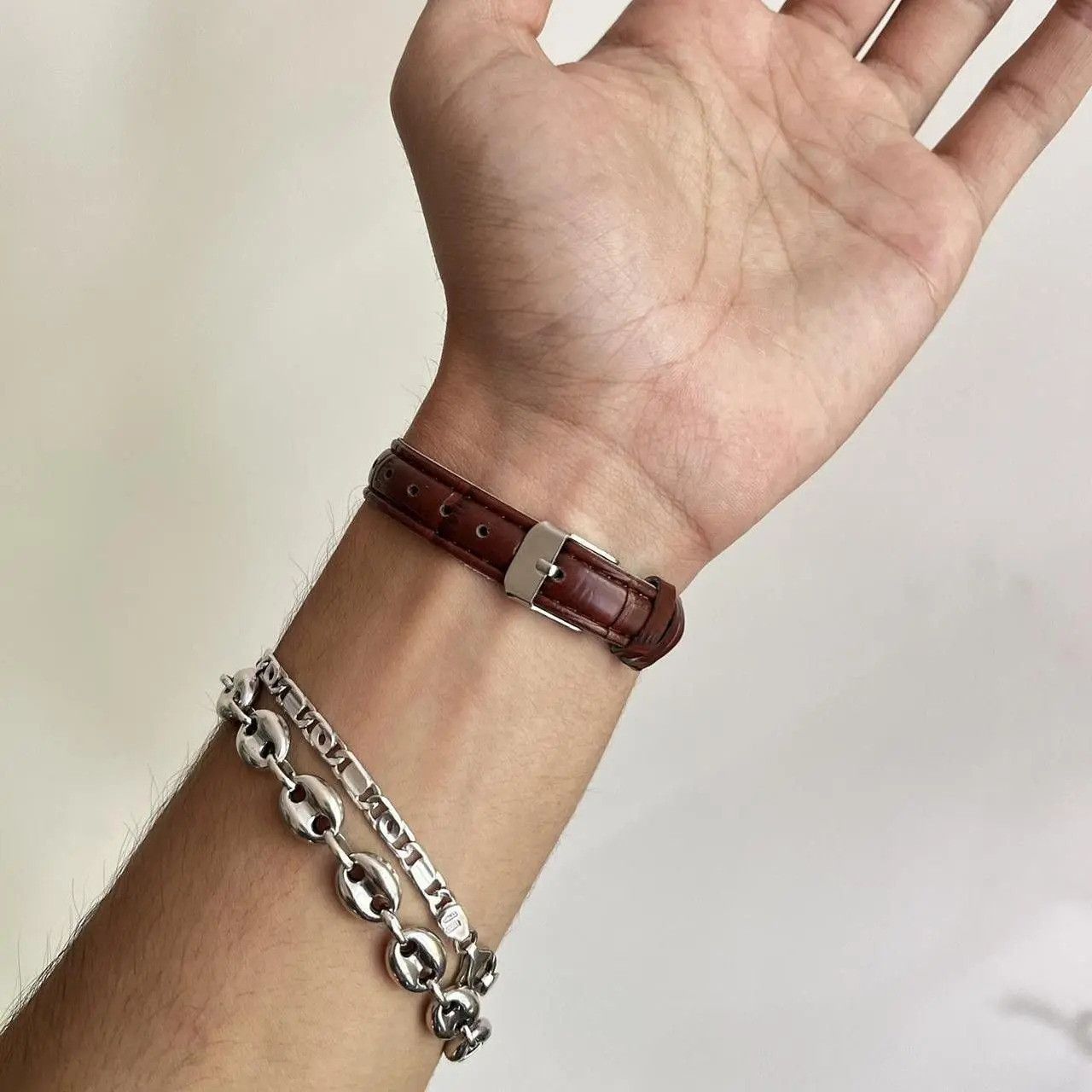 Jewelry 2000s vintage style cute square brown leather luxury watch Size ONE SIZE - 8 Thumbnail