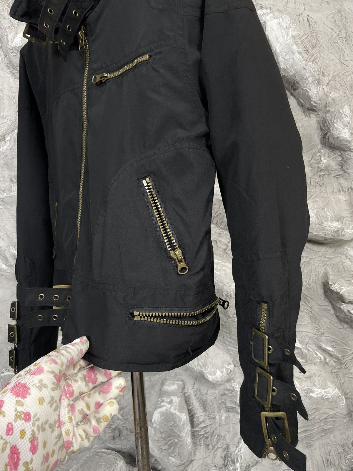 20471120 × Japanese Brand Multipocket Zip Bandage Bomber Japanese GOA Y2K Style Size US S / EU 44-46 / 1 - 7 Thumbnail