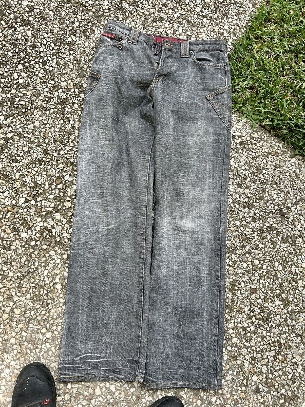 image of Dolce Gabbana ‘03 Heavy Faded Denim in Grey, Men's (Size 32)