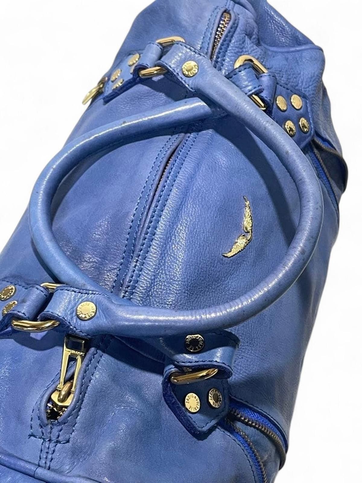 Zadig & Voltaire Zadig & Voltaire - Blue Leather Handbag Gold Hardware Size ONE SIZE - 5 Thumbnail
