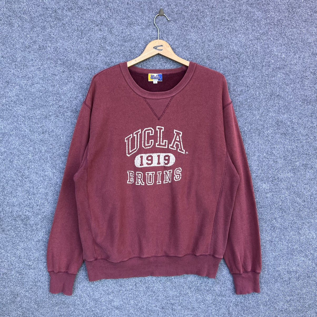 image of American College x Collegiate Vintage 90's Ucla Bruins Reverse Weave Crewneck Sweatshirt in Burgund