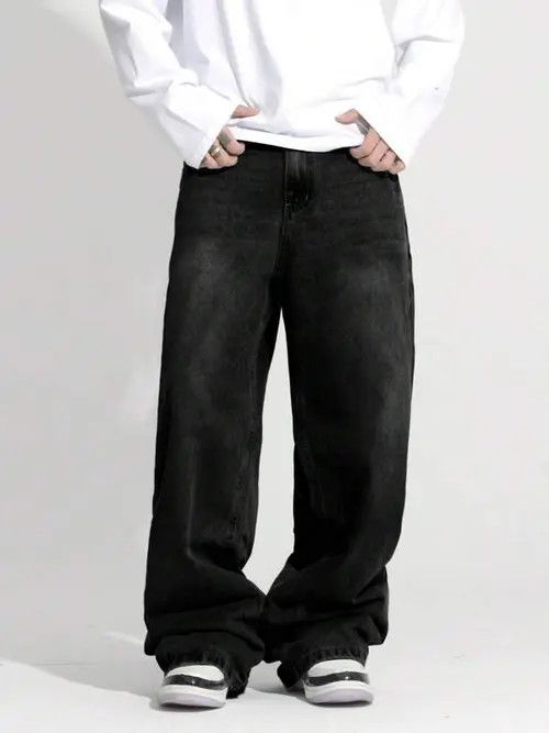 Other Washed VINTAGE 90s baggy jeans pants Size US 36 / EU 52 - 4 Thumbnail