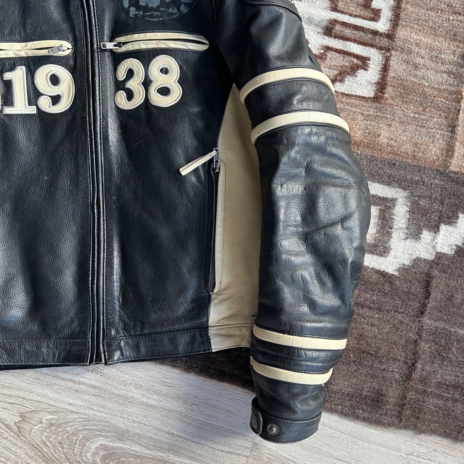 Genuine Leather Vintage Leather Motorcycle Jacket SC 1/14 Cafe Racer 9964AC Size US M / EU 48-50 / 2 - 3 Thumbnail