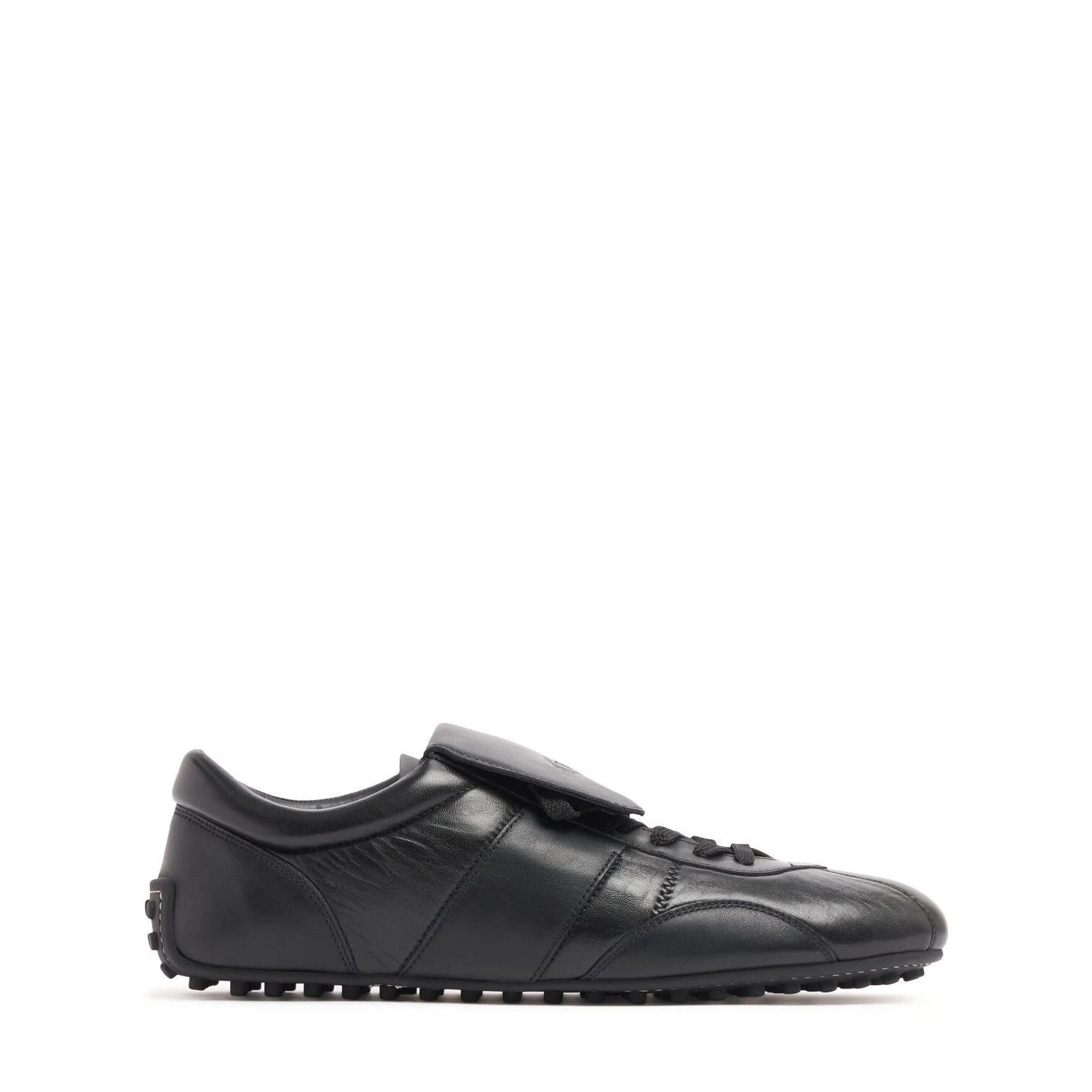 TOD'S $1170 Black Leather Sneakers New & Authentic (Men's si