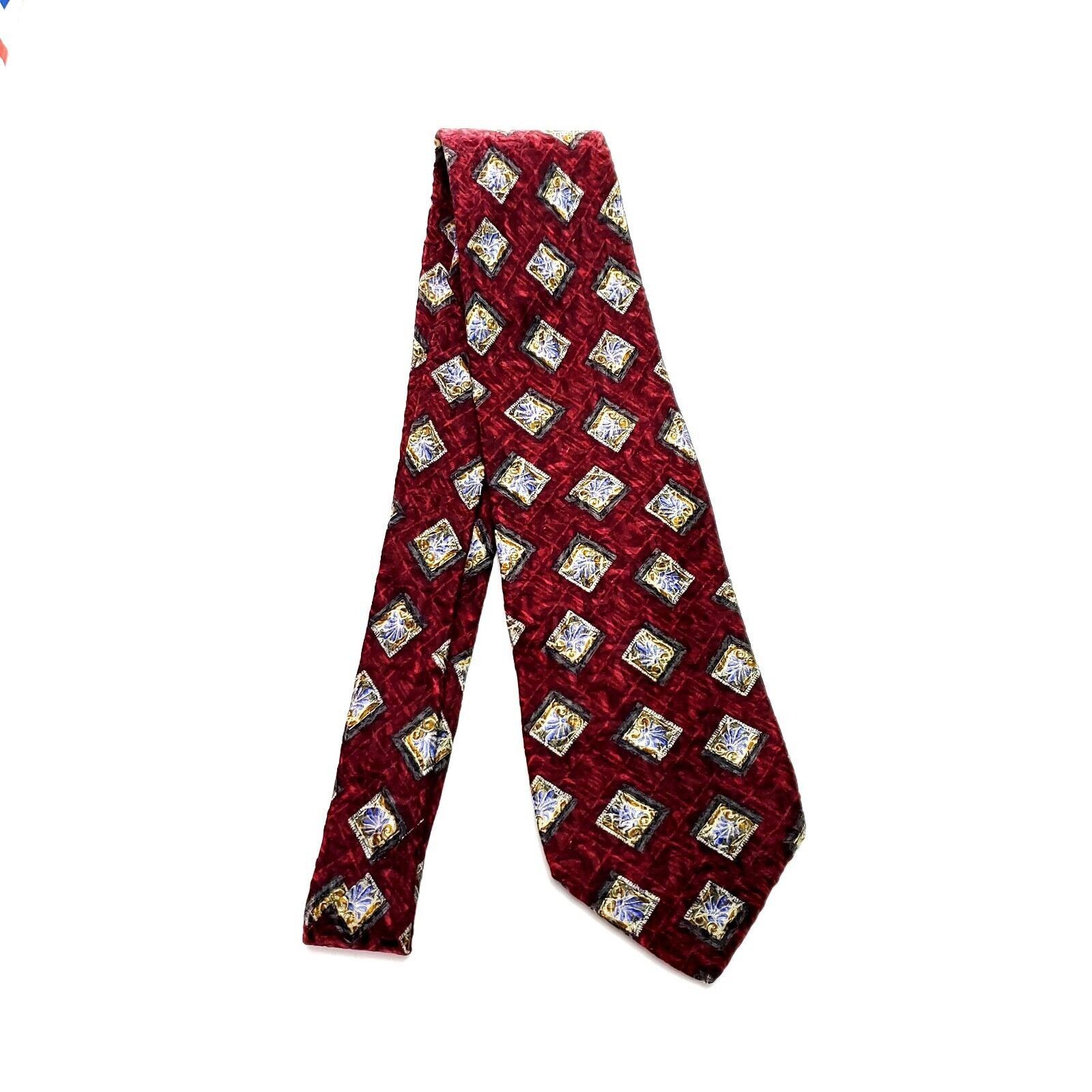 Robert Talbott Robert Talbott Larrimor's Silk Tie Print Red Geometric Hands Size ONE SIZE - 7 Thumbnail