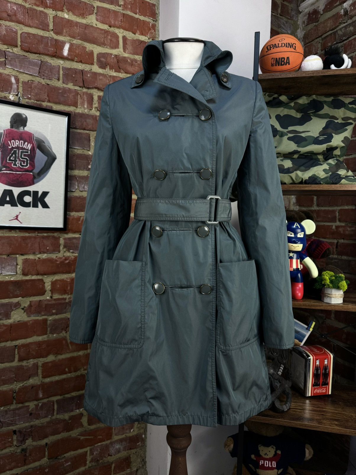 Stella McCartney × Vintage STELLA McCARTNEY 2008 Massive Button Belt Trench Jacket Size M / US 6-8 / IT 42-44 - 1 Thumbnail