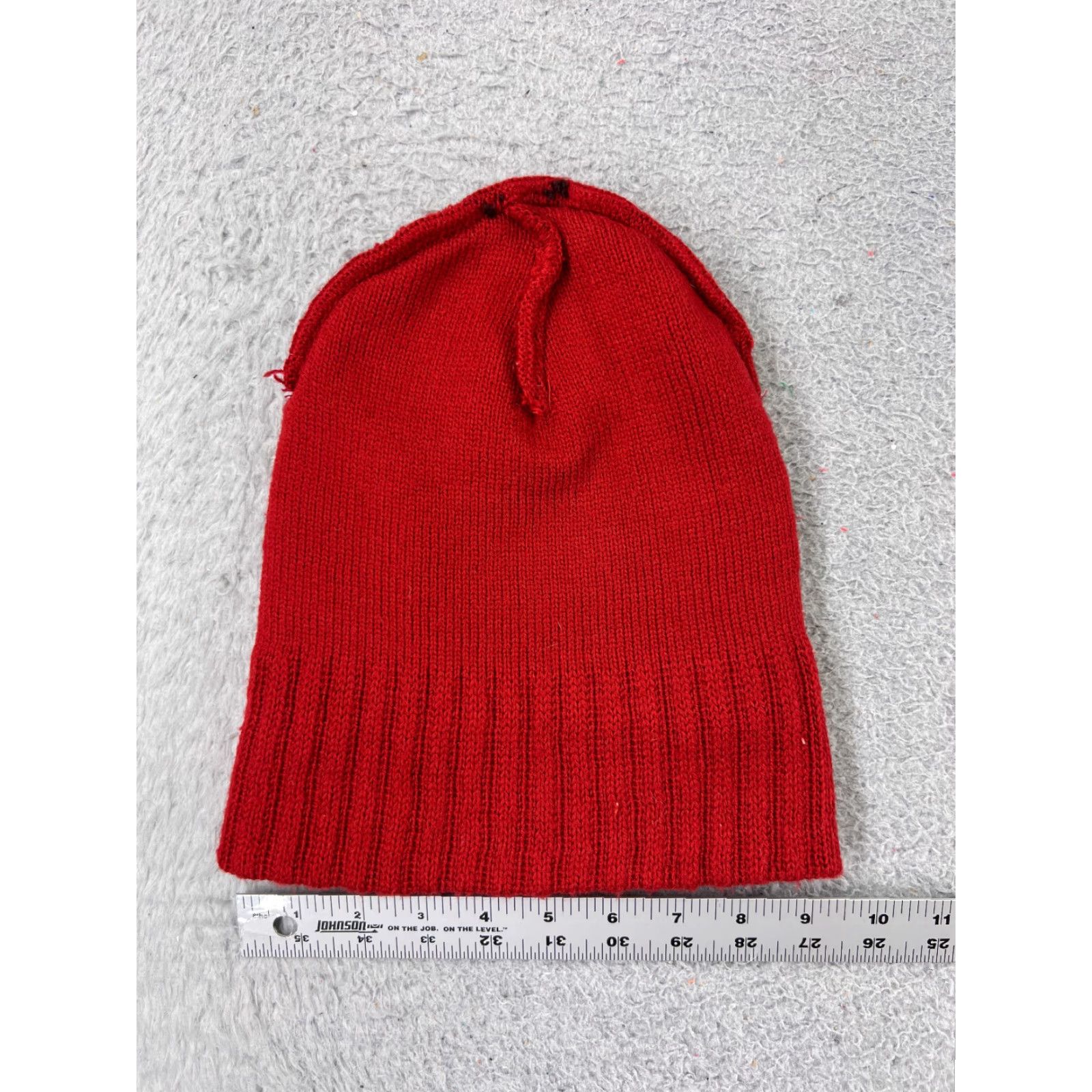 Vintage Unbranded Beanie Toque Hat Adult One Size Red Knit 100% Acrylic Fair Isle Winter Snow Ski Size ONE SIZE - 3 Thumbnail