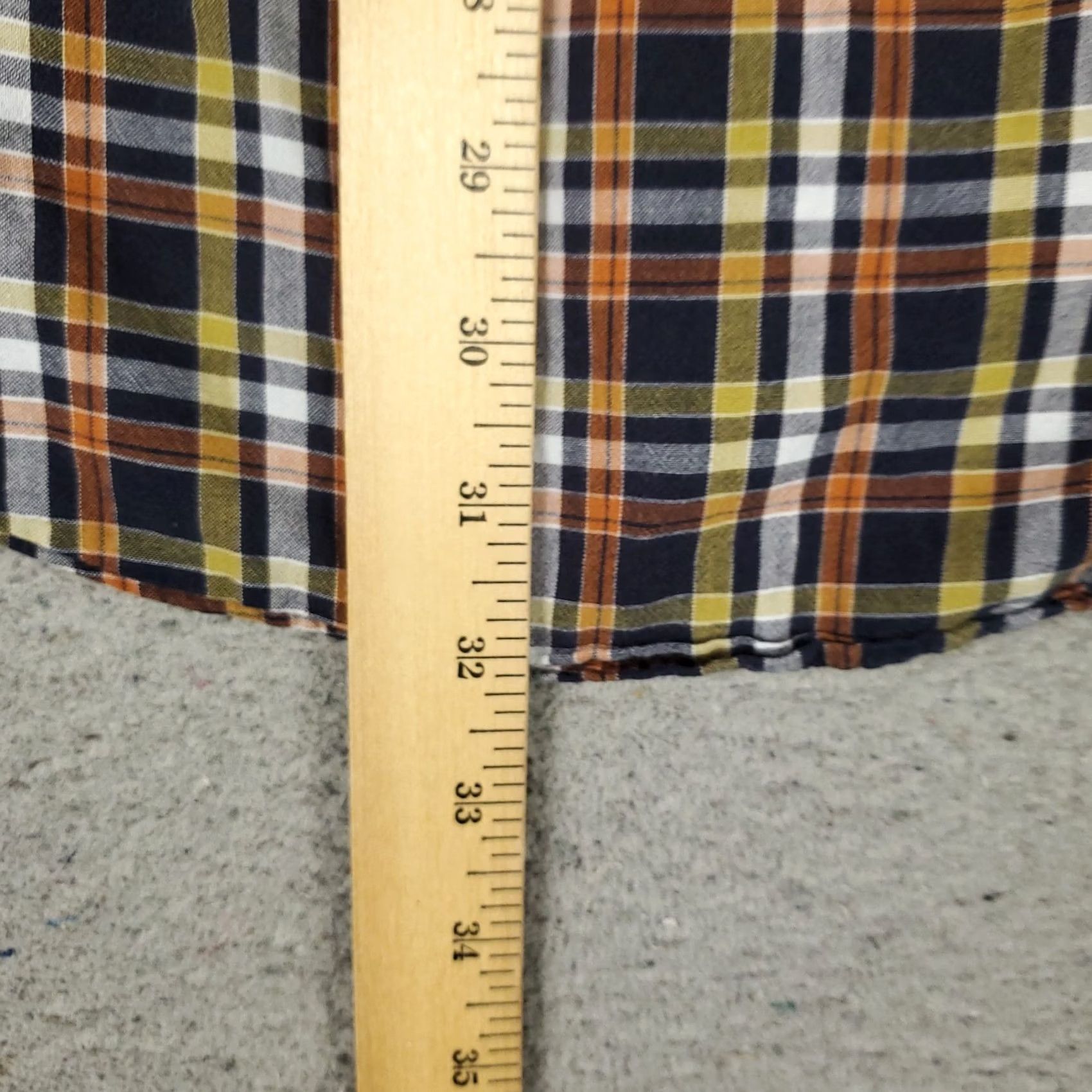 Brooks Brothers Brooks Brothers Shirt Mens Large Orange Blue Plaid Casual Button Up Short Sleeve Shirt Size US L / EU 52-54 / 3 - 4 Thumbnail