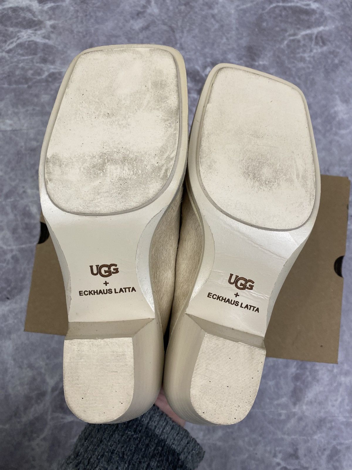 Eckhaus Latta Ugg x Eckhaus Latta Cowboy Block Fur Mules Size: 37 Size US 7 / IT 37 - 7 Thumbnail