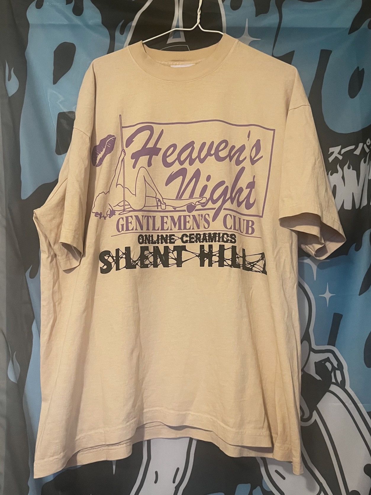 image of Online Ceramics Silent Hill 2 Heavens Night T Shirt in Tan, Men's (Size XL)