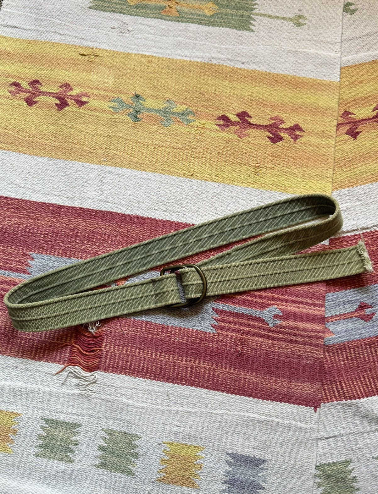 Vintage Vintage 90-00’s y2k Military Ripped Faded Japanese Belt Size ONE SIZE - 1 Thumbnail