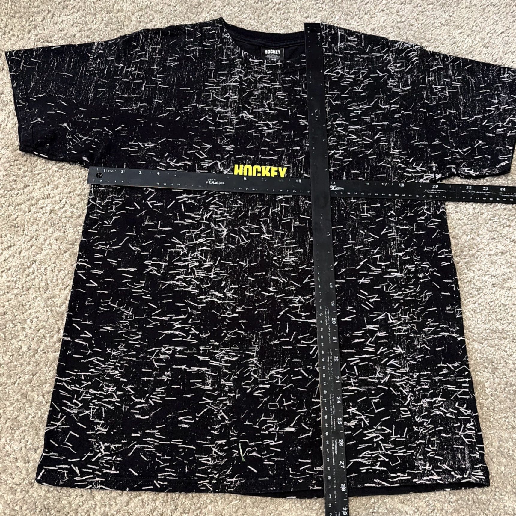 Vintage Hockey Eyes Without A Face Black All Over Print T-Shirt L Mens Regular Large Shirt Size US L / EU 52-54 / 3 - 5 Thumbnail