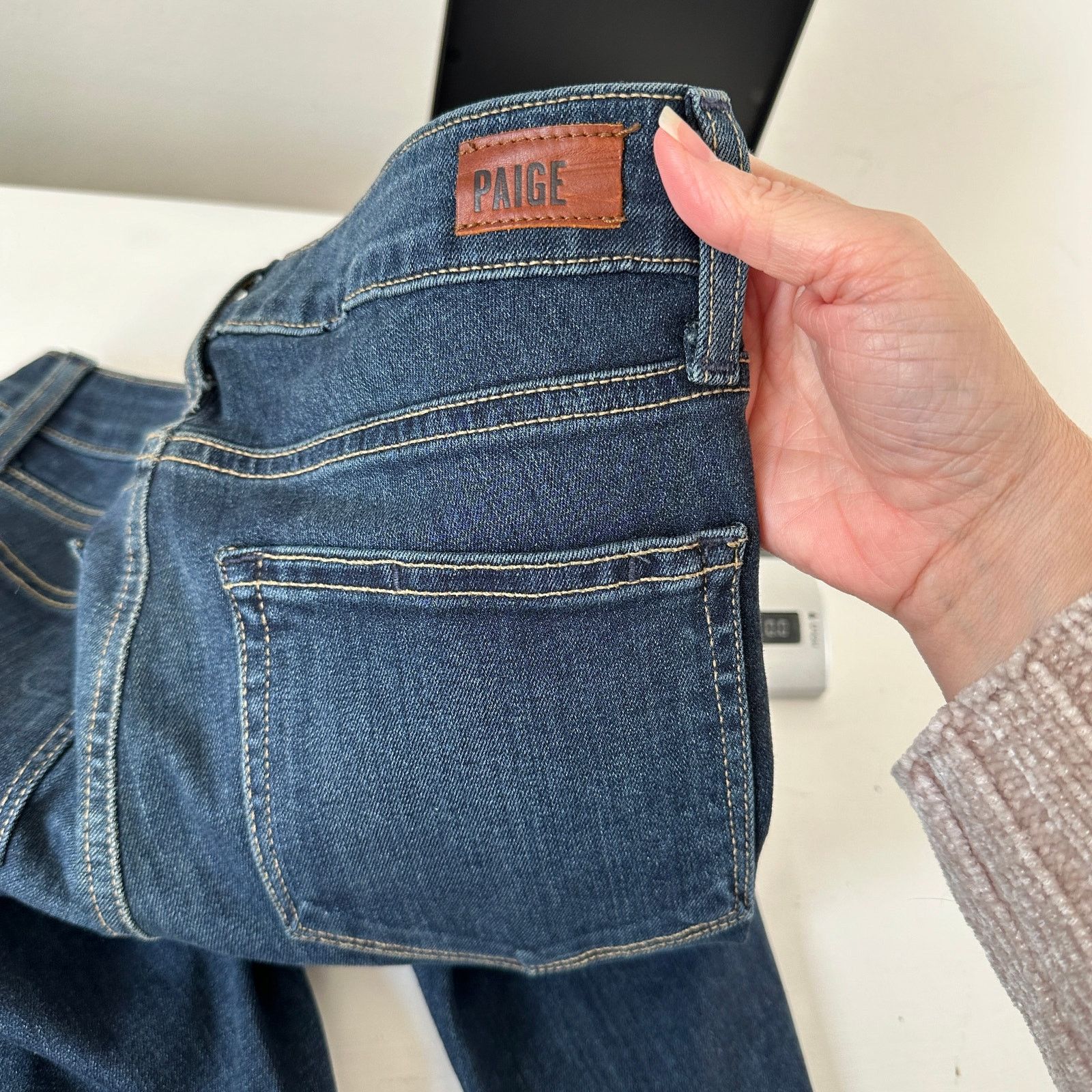 Paige Paige Dark Wash Verdugo Ankle Nottingham Skinny Jean 26 Size 26" / US 2 / IT 38 - 5 Thumbnail