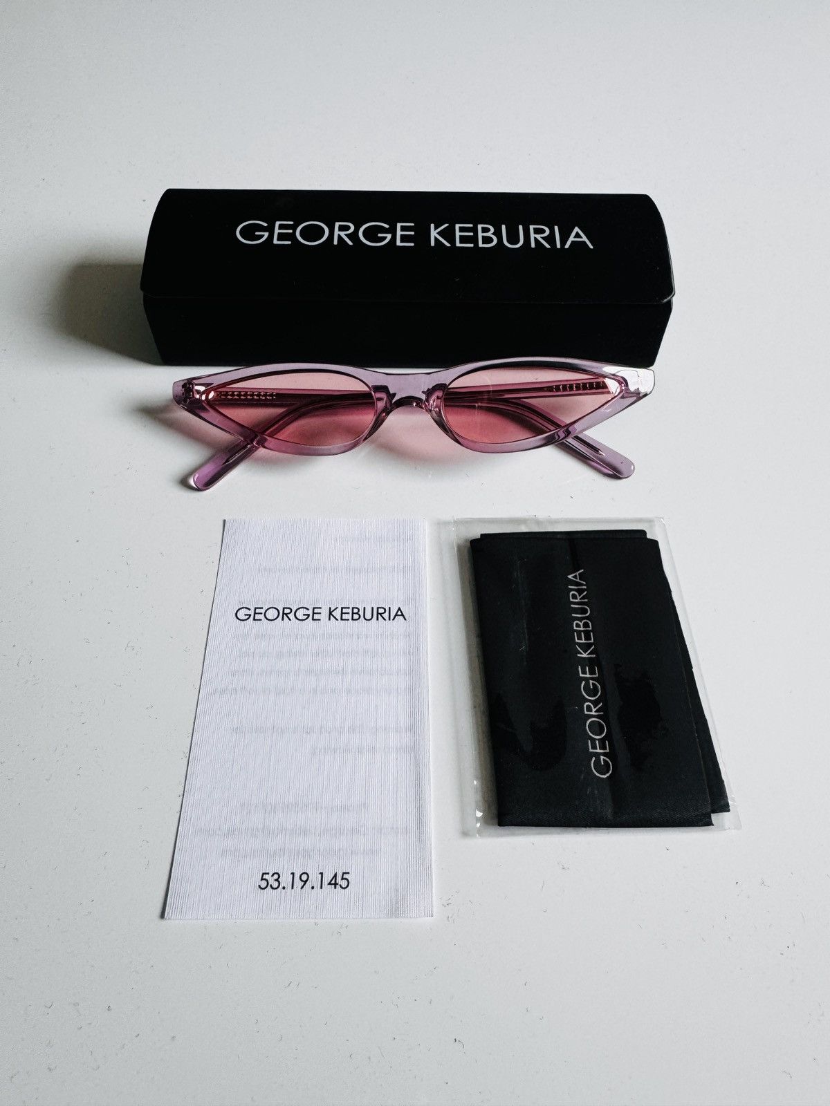 Keburia George Keburia Cat Eye Acetate Sunglasses - Pink Size ONE SIZE - 3 Thumbnail