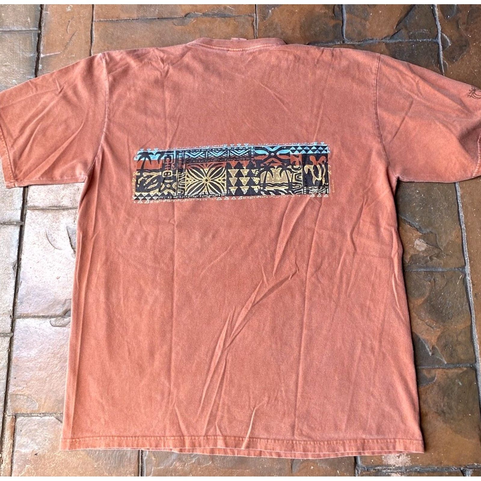 Vintage VINTAGE Crazy Shirts Hawaii T-Shirt XL Men Shirt Hawaii 90s Tropical Orange Cotton Short Sleeve Round Neck Logo Size US XL / EU 56 / 4 - 3 Thumbnail