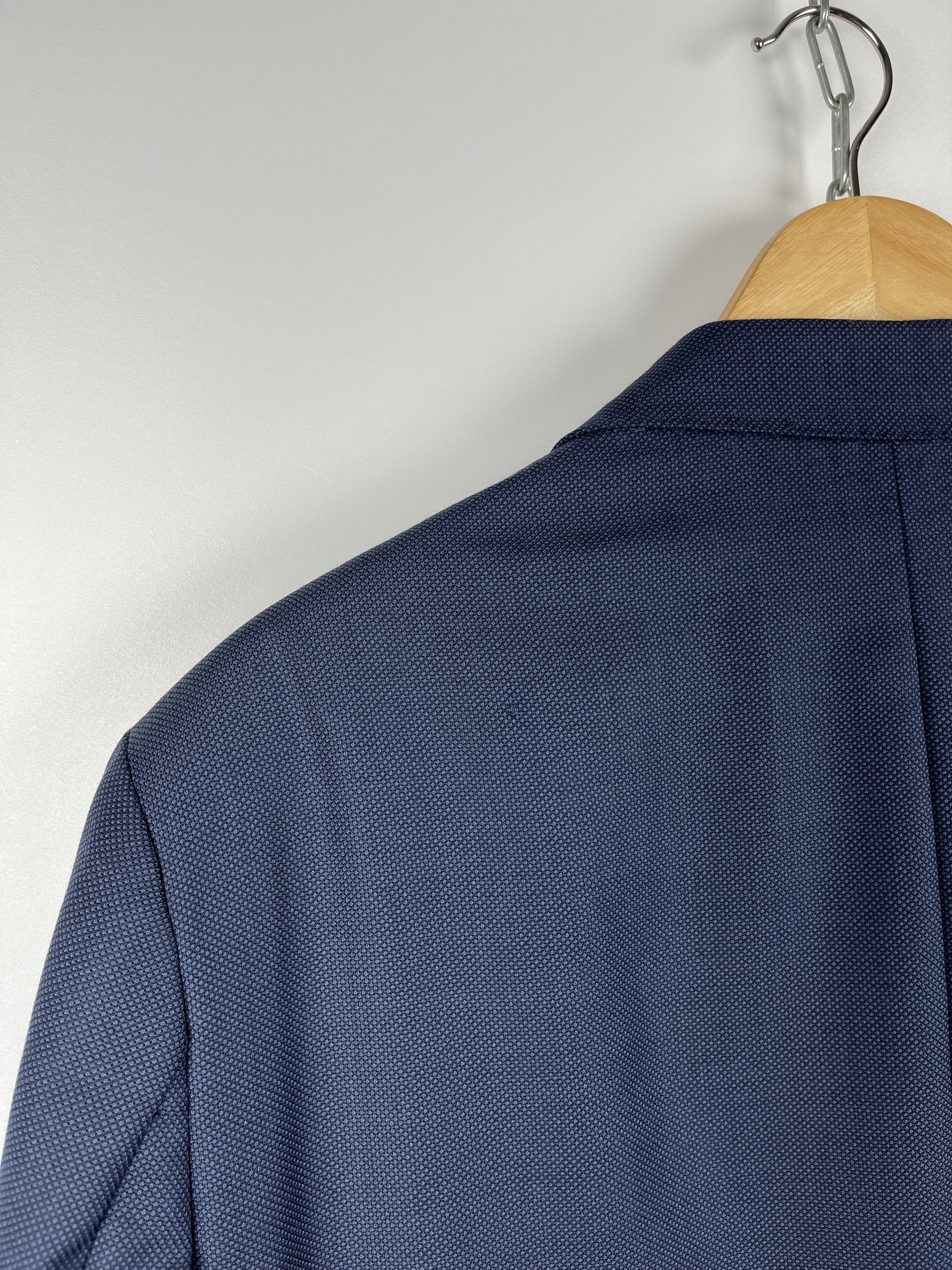 Hackett Hackett London Indigo Birdseye Wool Blazer Jacket Size 46R - 17 Thumbnail