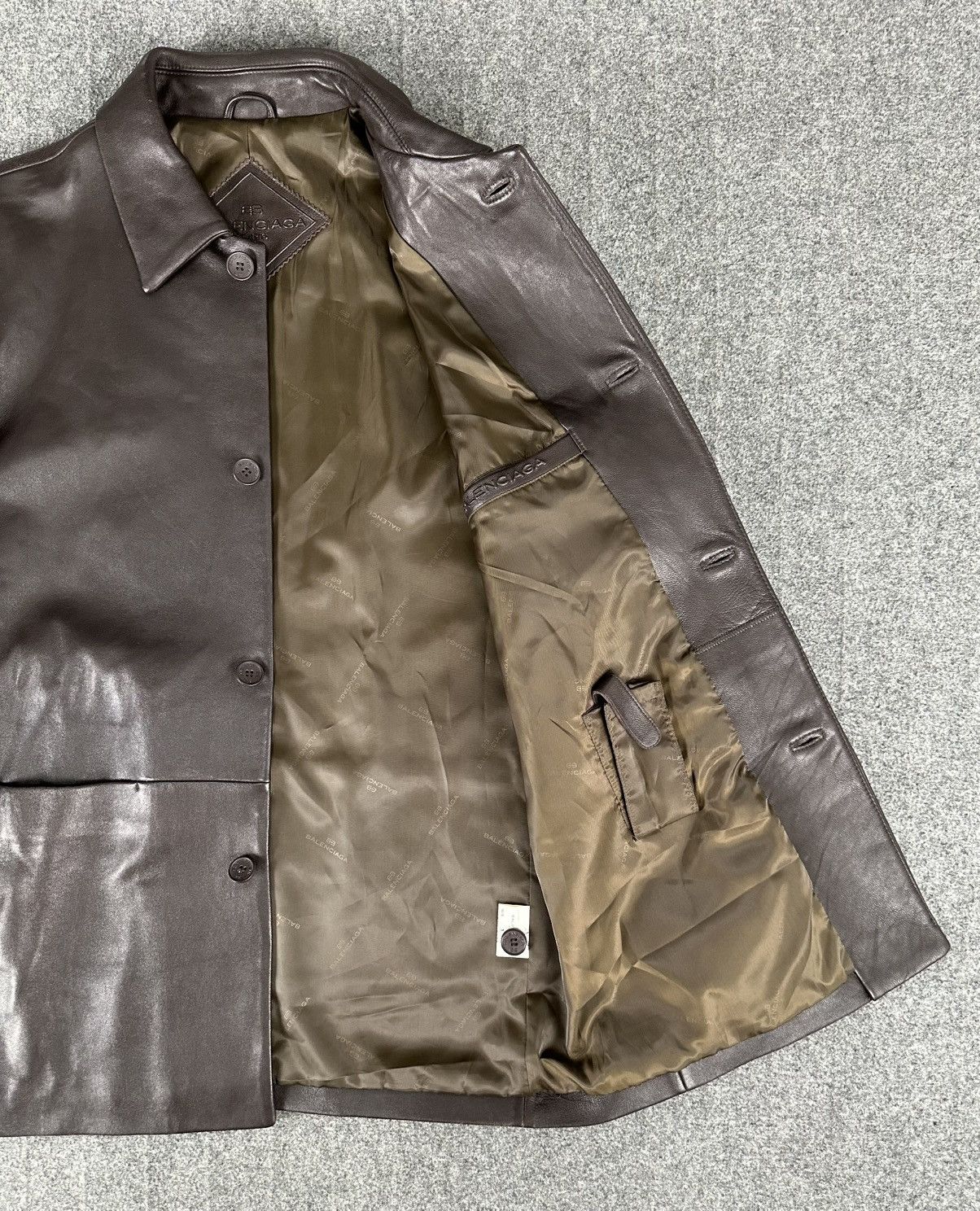 Balenciaga Balenciaga - Nicolas Ghesquiere 1998 Leather Blazer Jacket Size US L / EU 52-54 / 3 - 6 Thumbnail