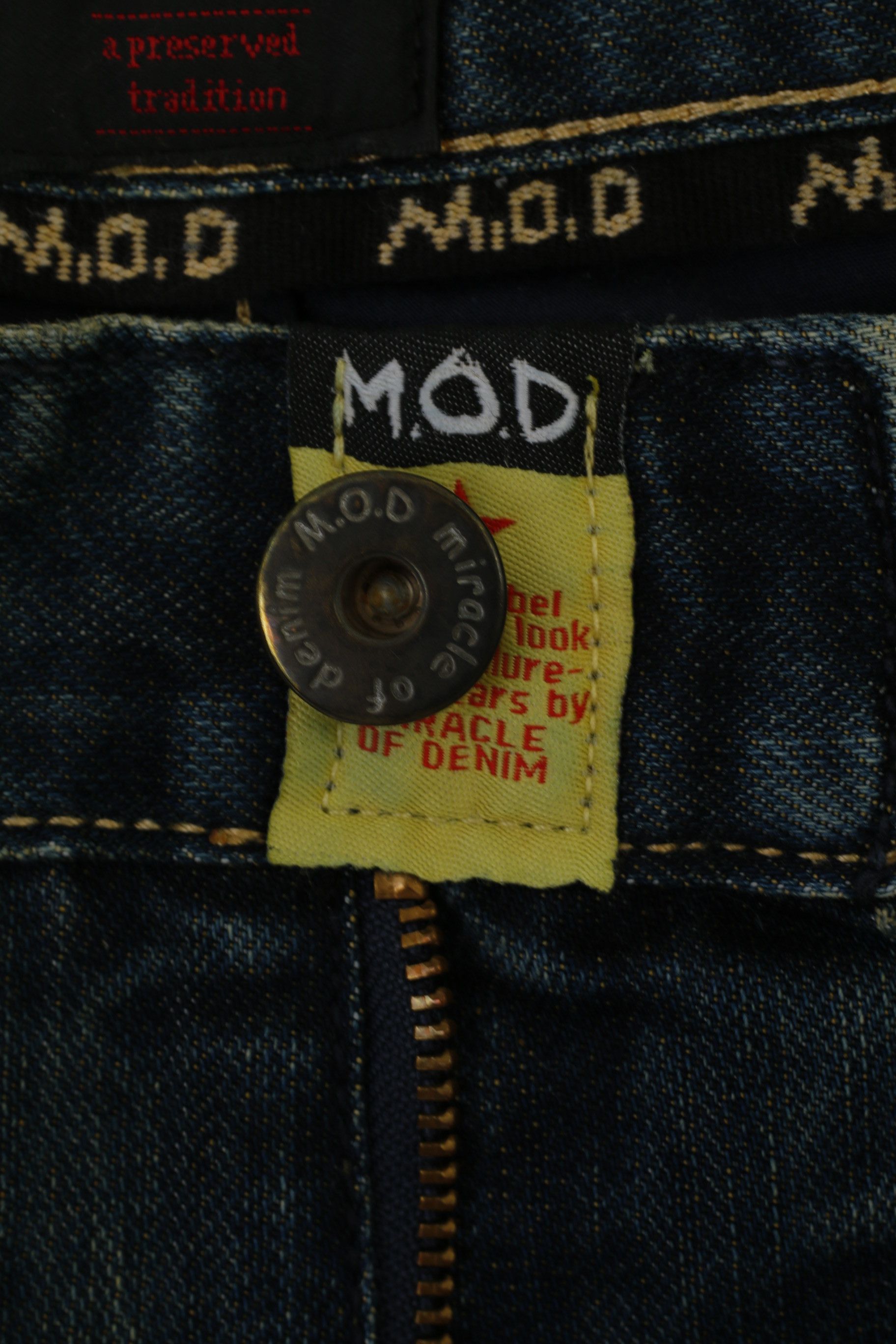 Vintage MOD Men 32 Jeans Trousers Navy Cotton 0107 Size US 32 / EU 48 - 4 Thumbnail