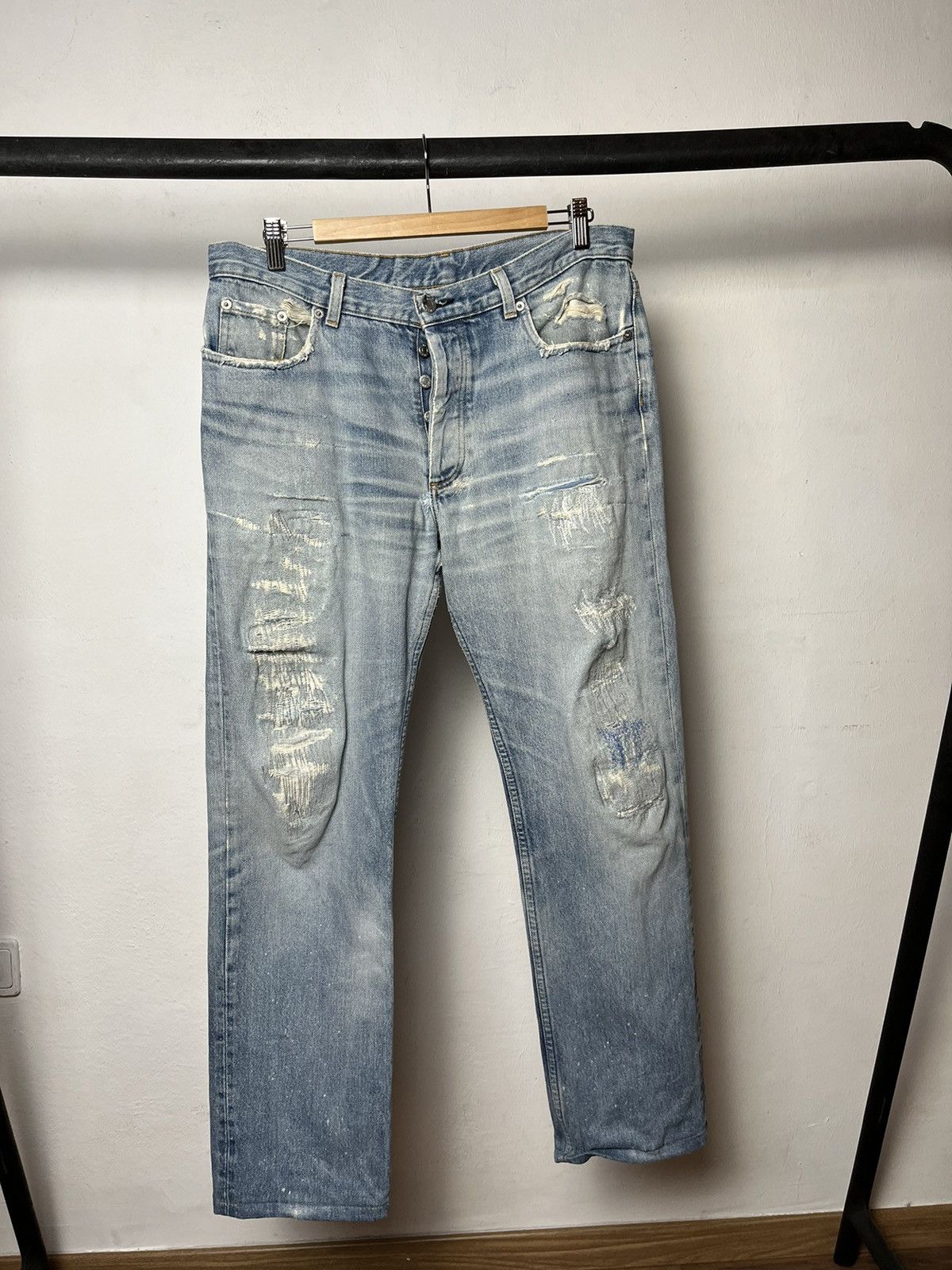 image of Archival Clothing x Helmut Lang Painter Jean in Blue, Men's (Size 33)