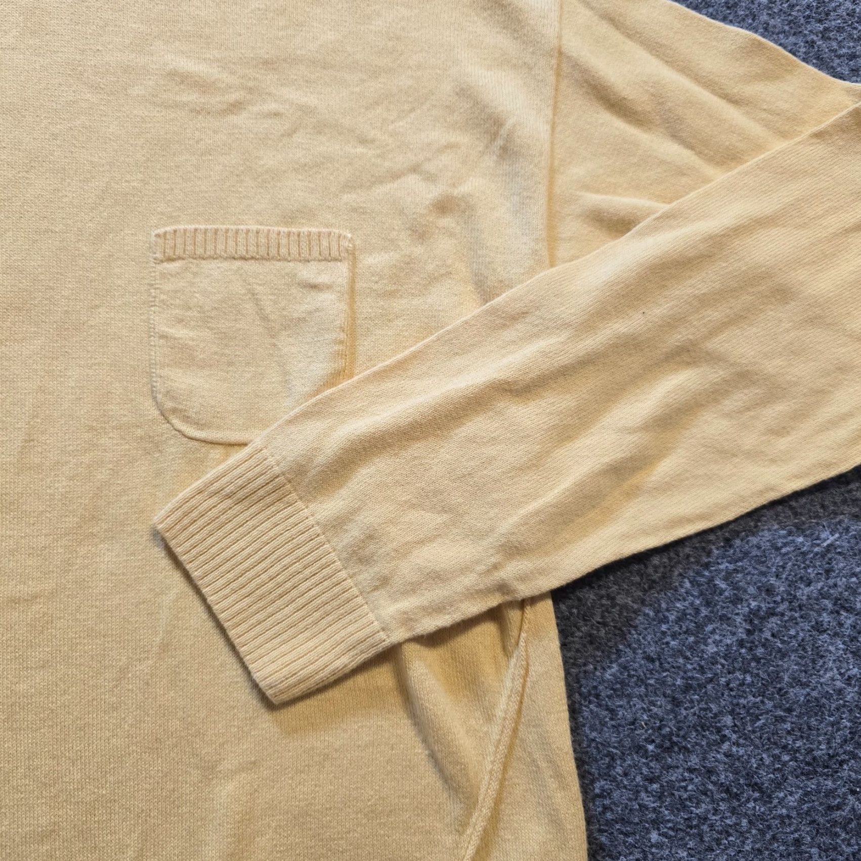 Vintage Garnet Hill Sweater Womens XS Yellow Pima Cotton Knit Long Sleeve Casual Pullover Crew Neck Size XS / US 0-2 / IT 36-38 - 3 Thumbnail