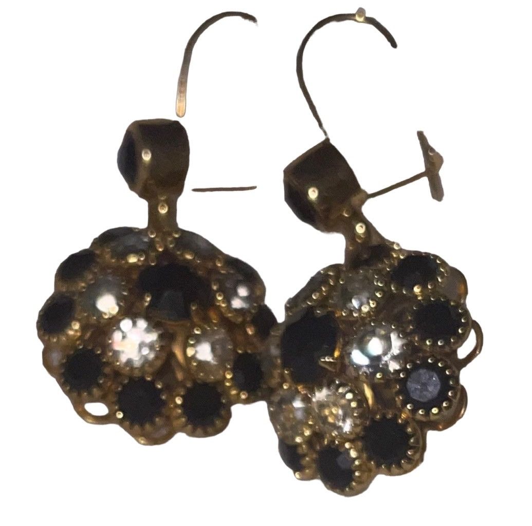 Vintage Estate “Sorrelli” Black Onyx Dome Vintage Earrings Size ONE SIZE - 1 Thumbnail