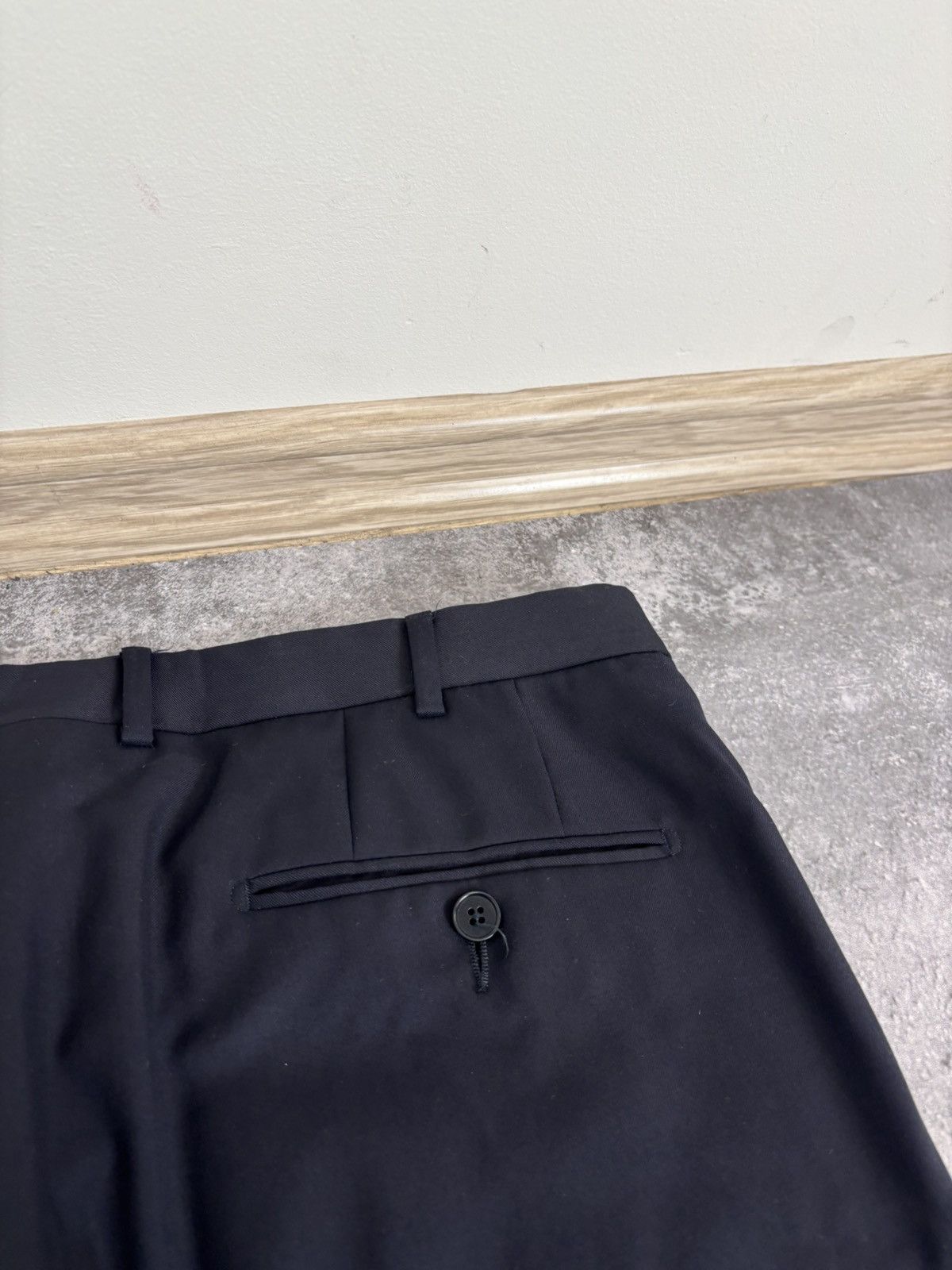 Ermenegildo Zegna Ermenegildo Zegna Men’s Navy Blue Wool Dress Pants Trousers Size US 38 / EU 54 - 20 Thumbnail