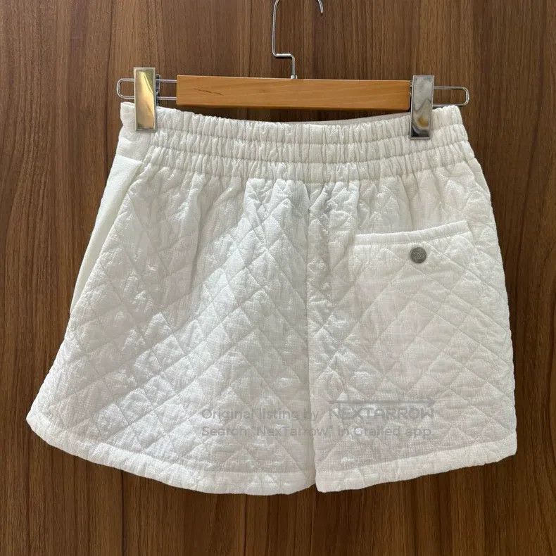 Chanel Chanel Diamond check white shorts Size 42" / US 20 - 2 Thumbnail