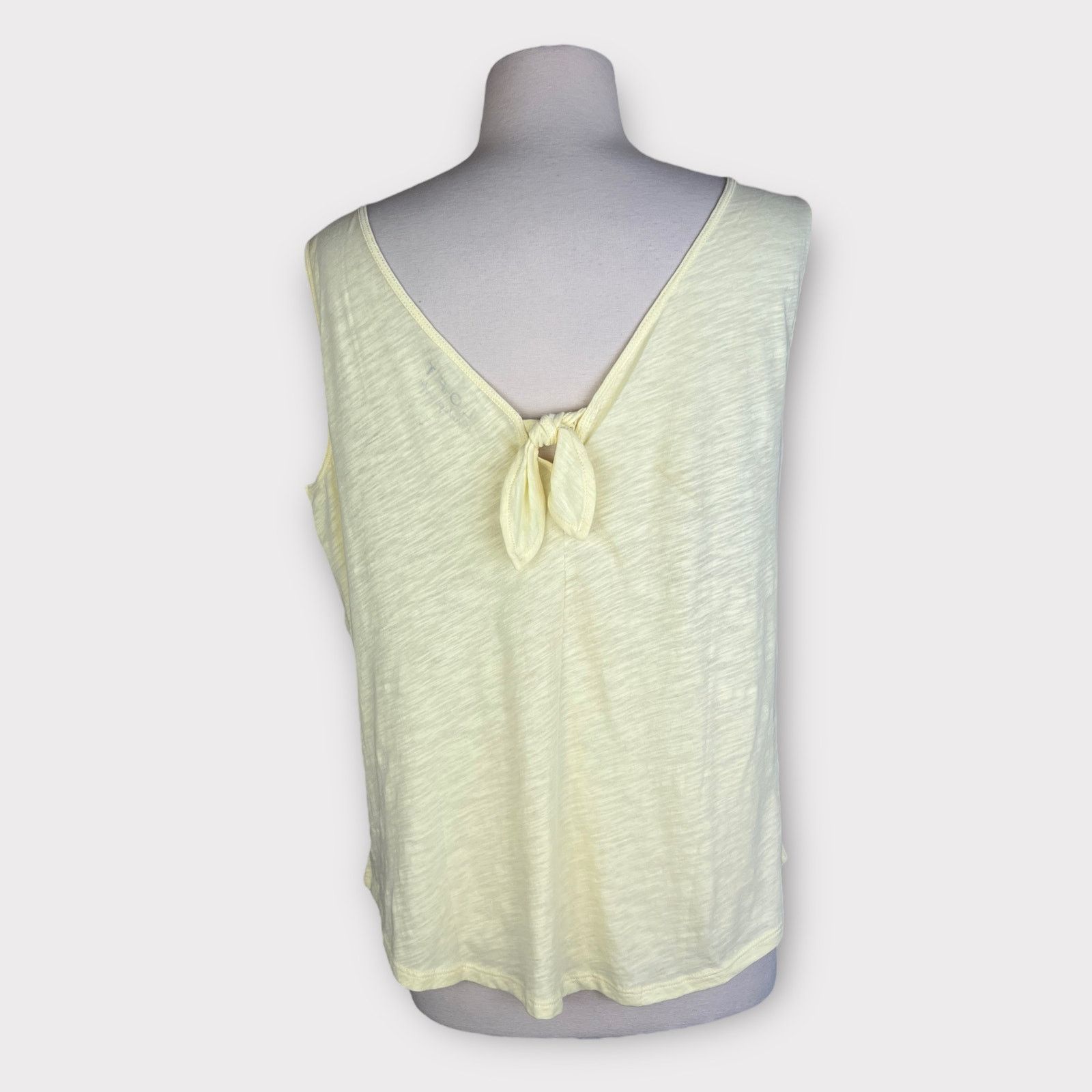 Ann Taylor Ann Taylor LOFT | Vintage Women Yellow Tie Back Tank Top Size M / US 6-8 / IT 42-44 - 7 Thumbnail