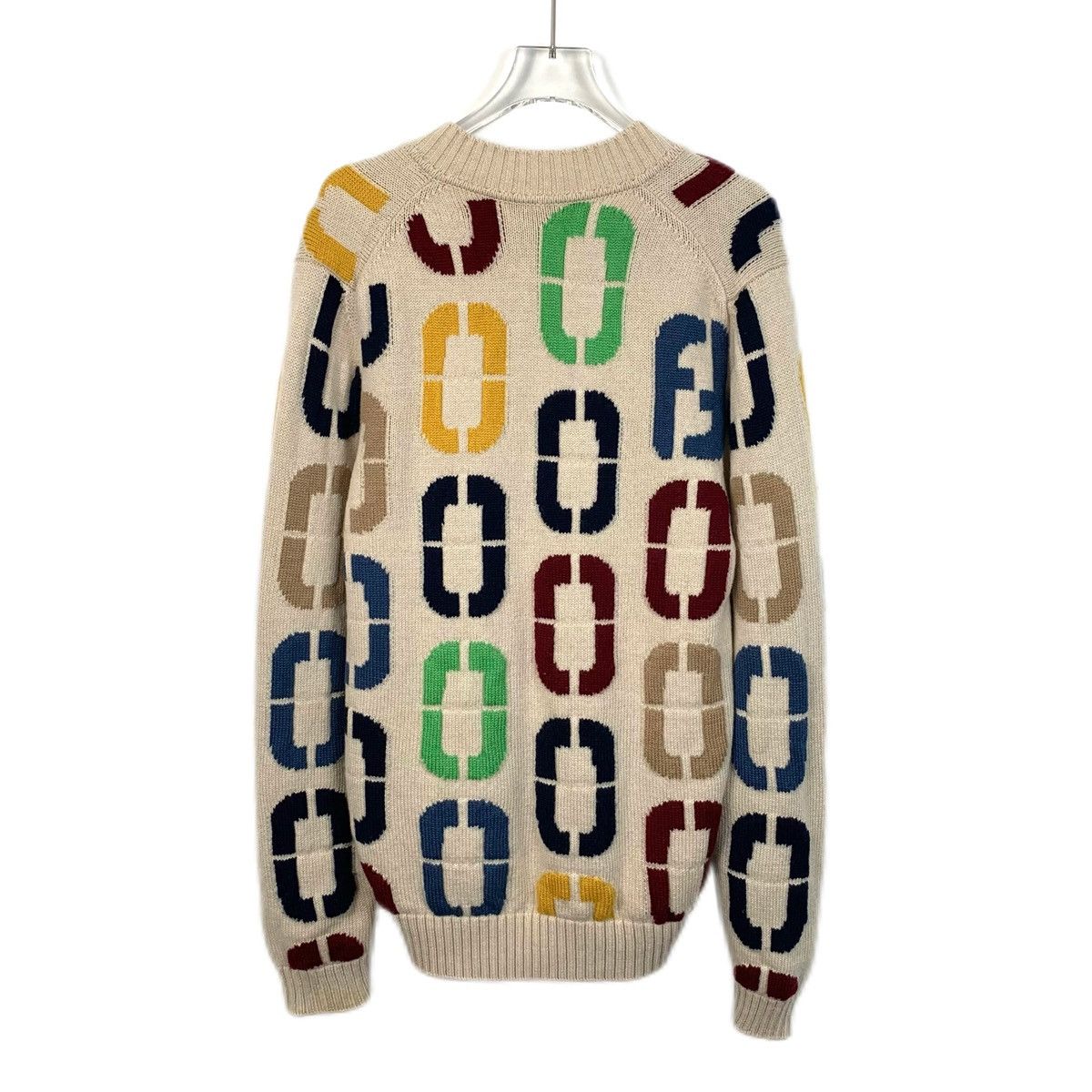 Fendi Fendi Multicolor Wool V-neck Long Sleeve Knitwear K26WX Size M / US 6-8 / IT 42-44 - 2 Thumbnail
